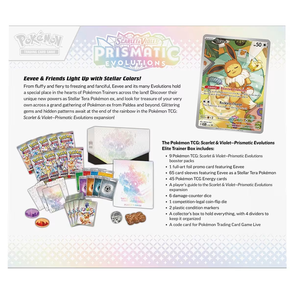 Scarlet & Violet Prismatic Evolutions Elite Trainer Box