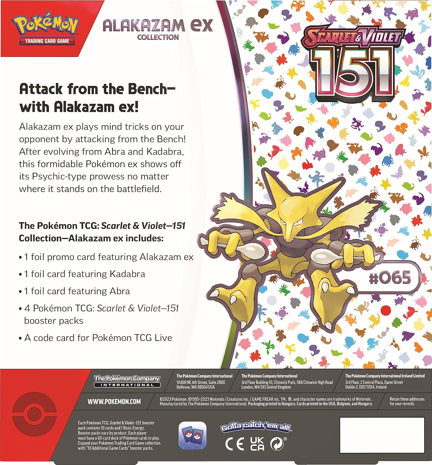 Scarlet & Violet 151 Alakazam Ex Collection Box