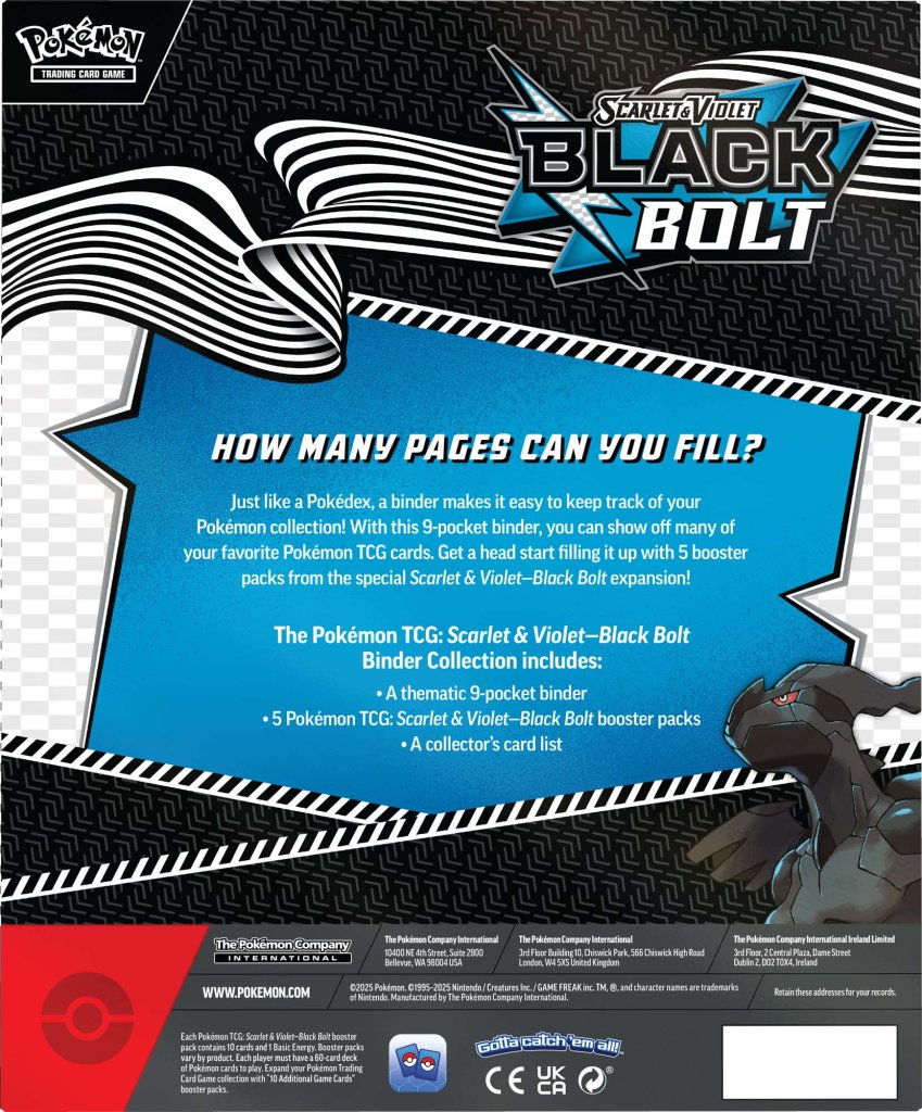 Scarlet & Violet Black Bolt Binder Collection