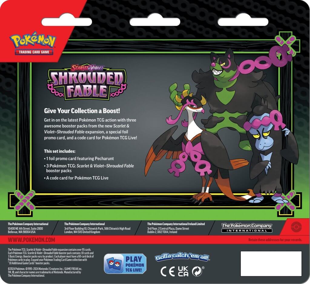Pokemon TCG - Shrouded Fable 3 Pack Blister